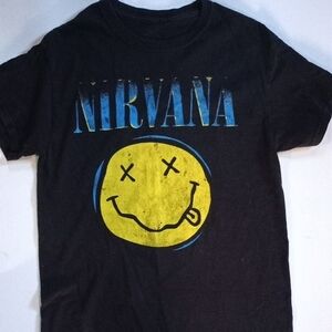 NIRVANA Black and Yellow Short Sleeve Tees